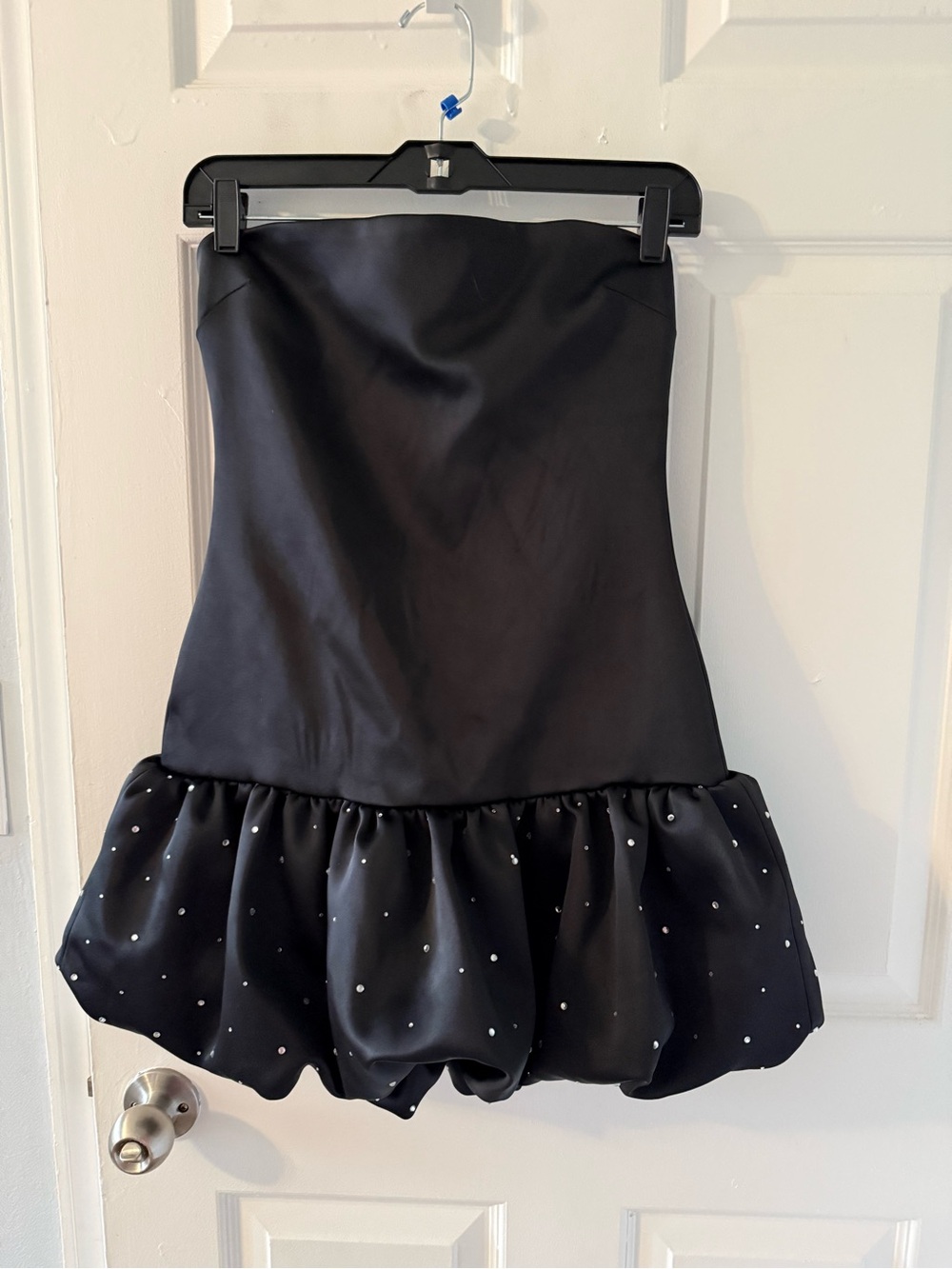 Strapless Black dress with crystals